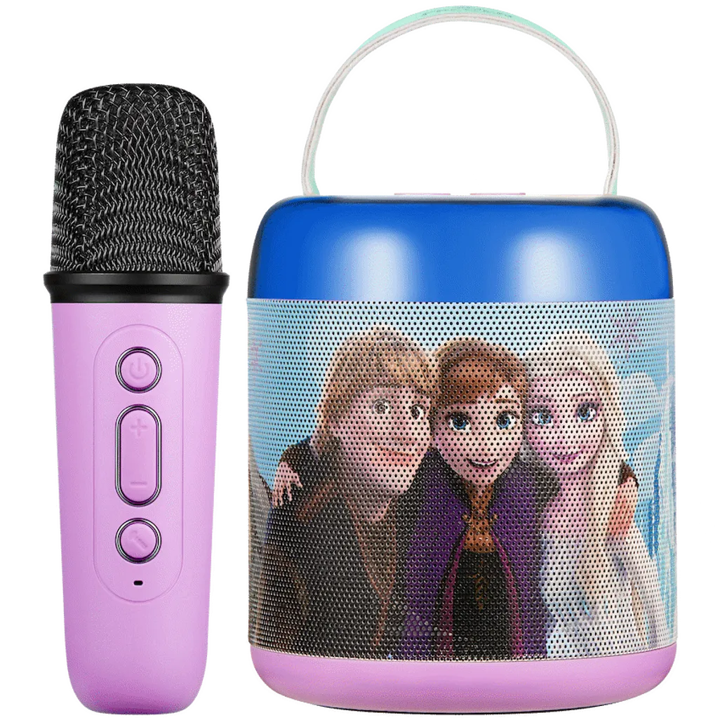 Disney Frozen Cylinder Karaoke Speaker with Bluetooth Microphone