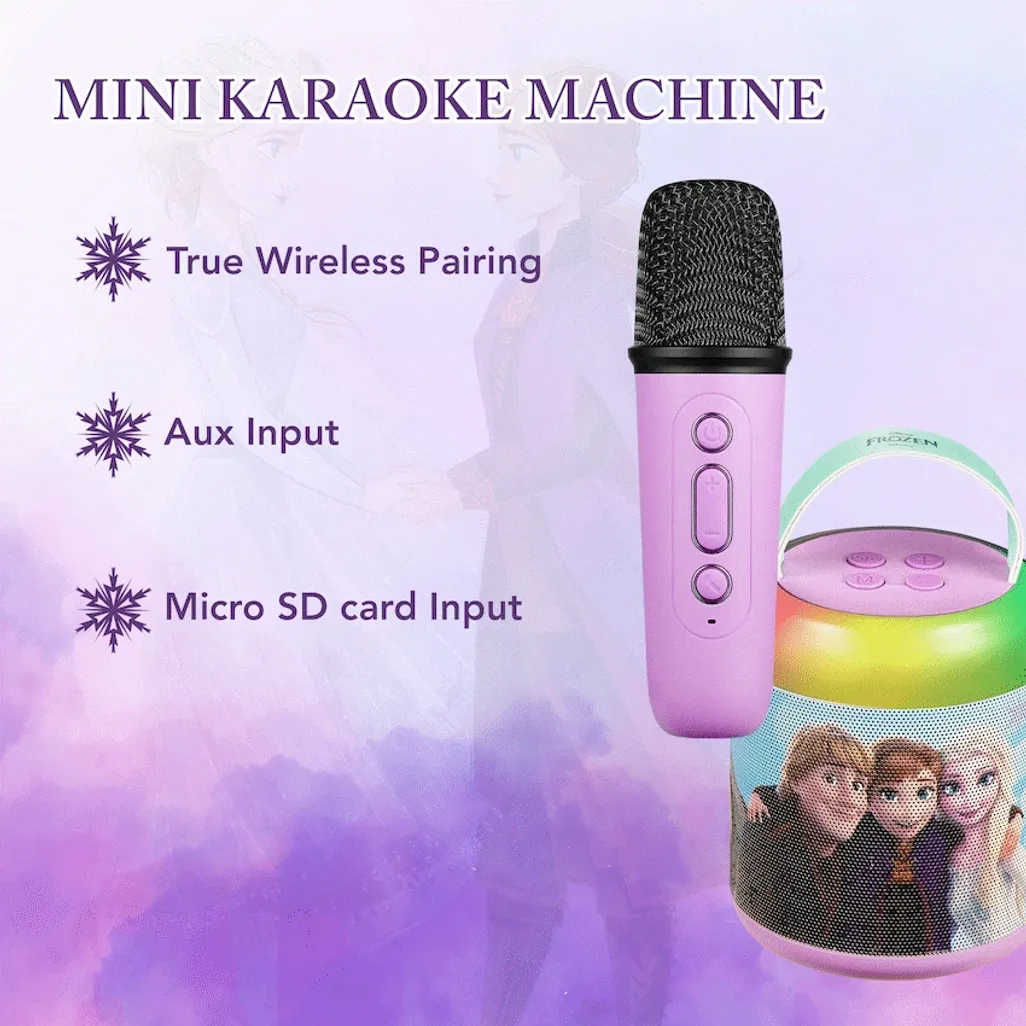Disney Frozen Cylinder Karaoke Speaker with Bluetooth Microphone - Image 5